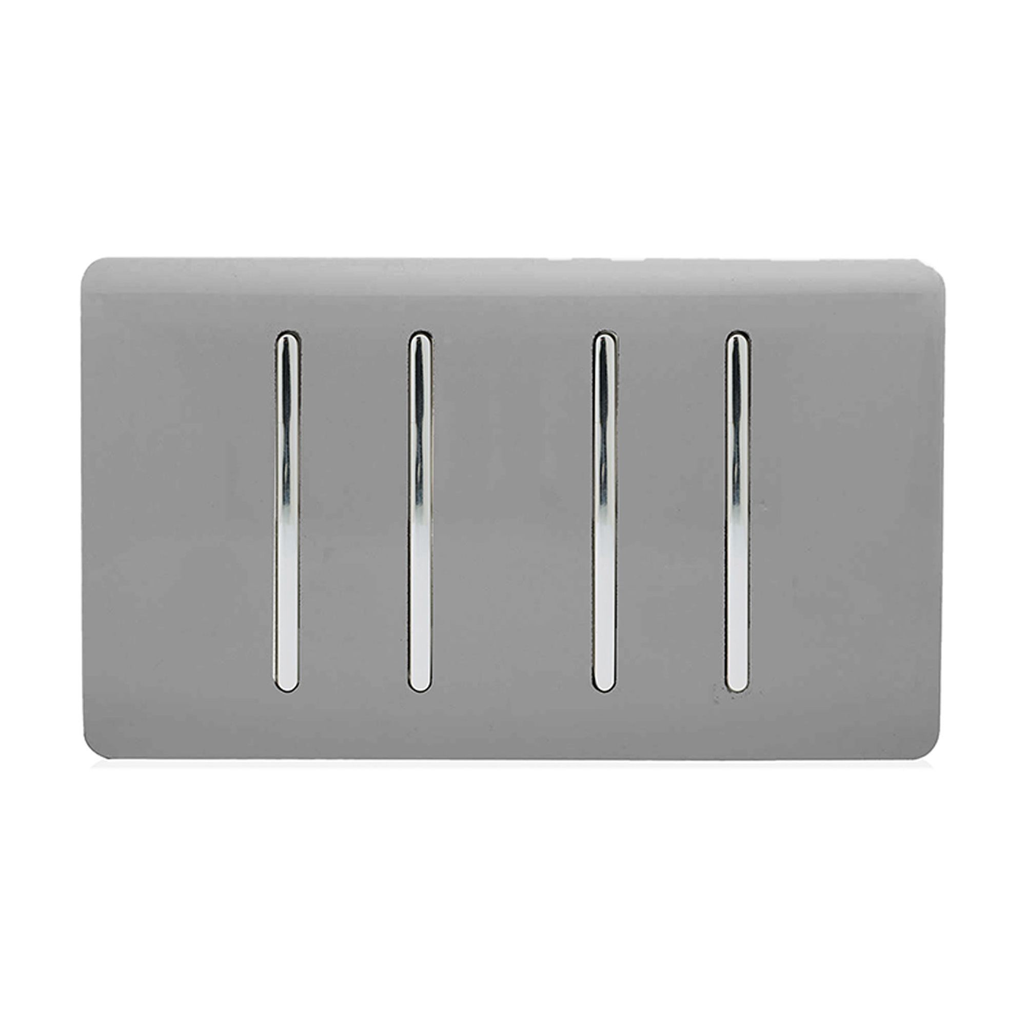 4 Gang (1x2 Way 3x3 Way Intermediate) Light Grey